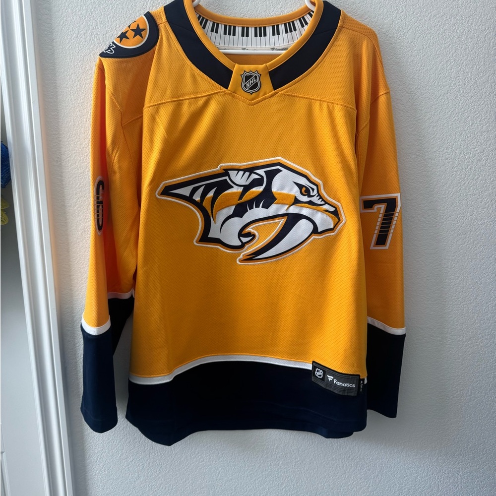 Fanatics Predators Gold and Navy Jersey